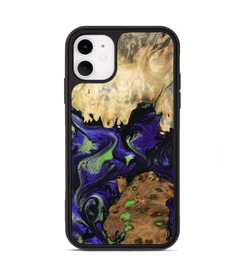 iPhone 11 Wood Phone Case - Cleo (Purple, 807972)