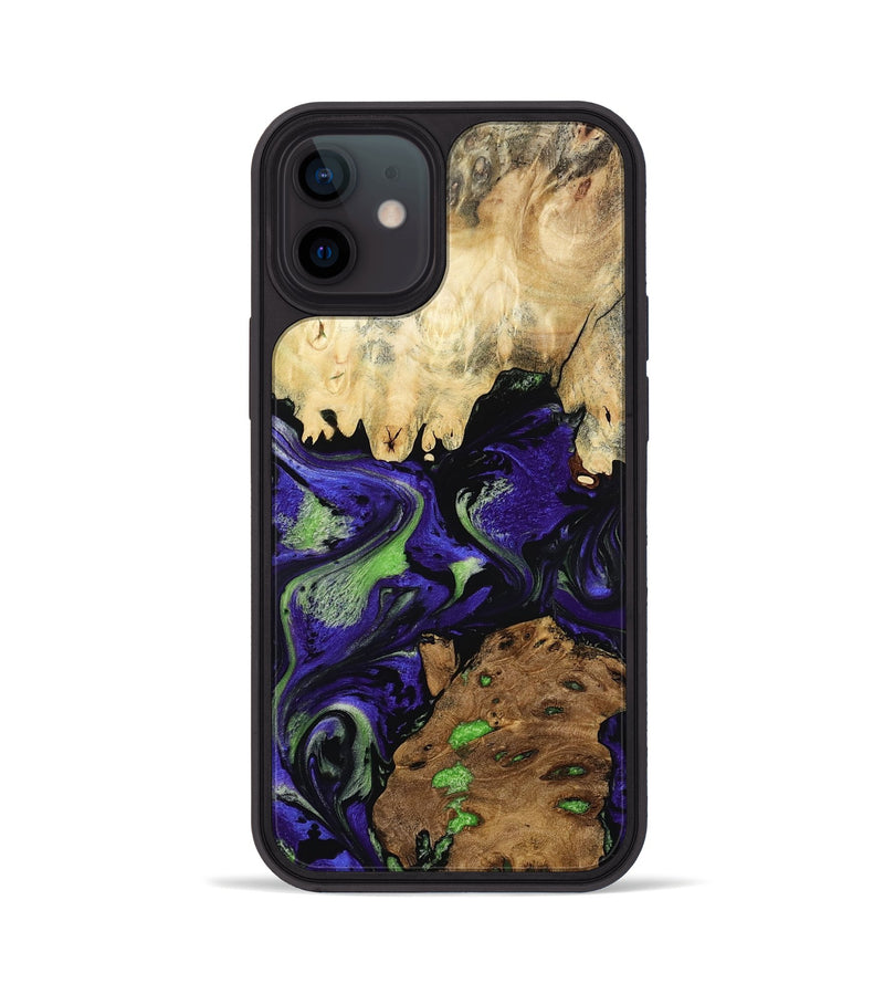 iPhone 12 Wood Phone Case - Cleo (Purple, 807972)