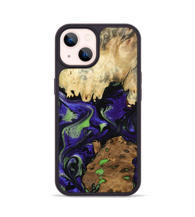 iPhone 14 Wood Phone Case - Cleo (Purple, 807972)