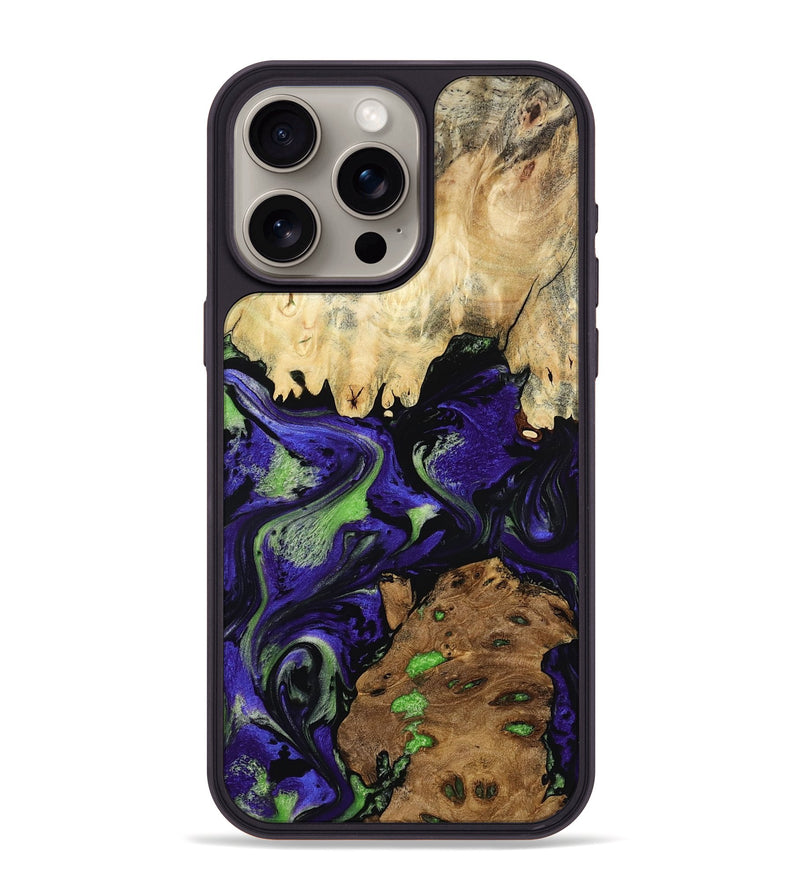 iPhone 15 Pro Max Wood Phone Case - Cleo (Purple, 807972)