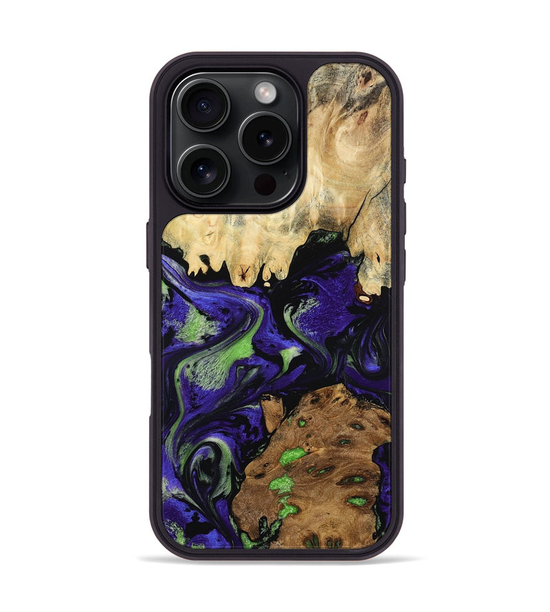 iPhone 16 Pro Wood Phone Case - Cleo (Purple, 807972)