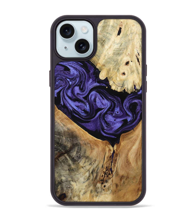 iPhone 15 Plus Wood Phone Case - Jada (Purple, 807974)