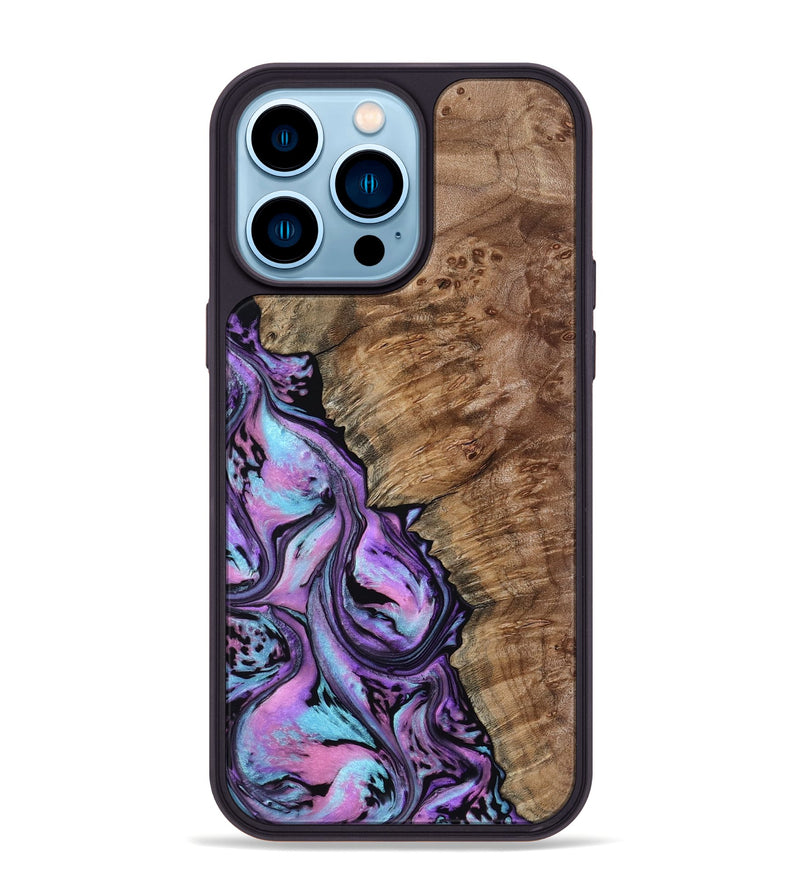 iPhone 14 Pro Max Wood Phone Case - Kent (Purple, 807975)