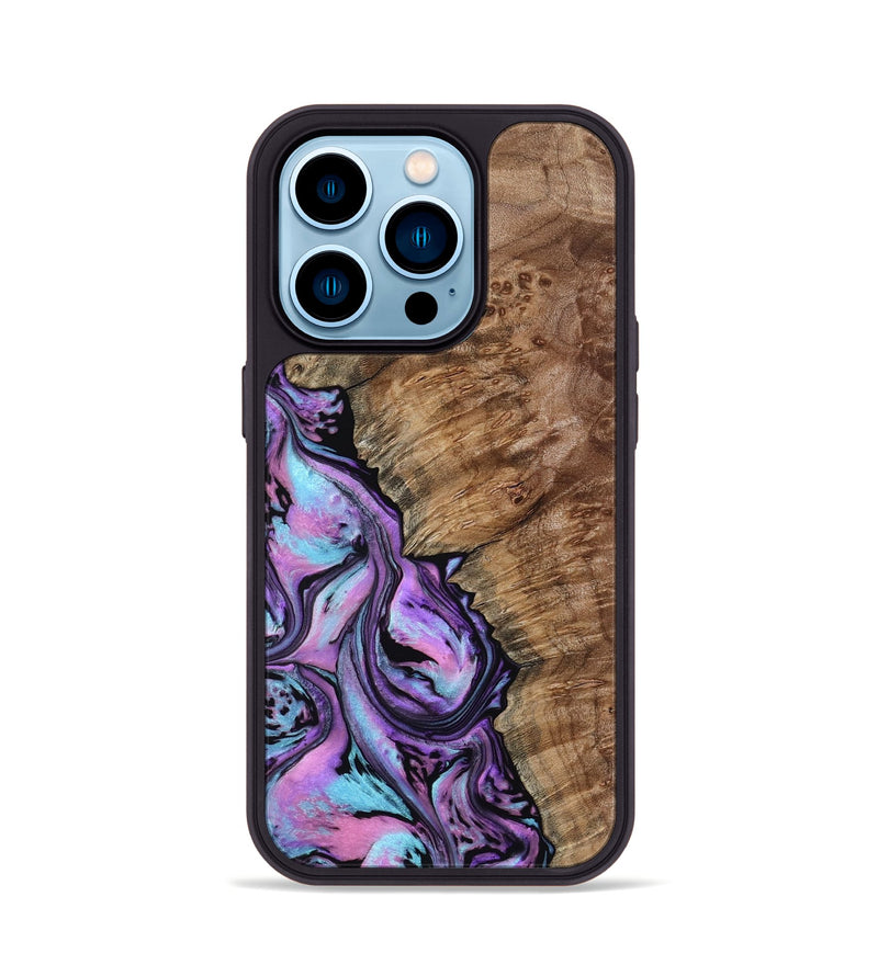 iPhone 14 Pro Wood Phone Case - Kent (Purple, 807975)