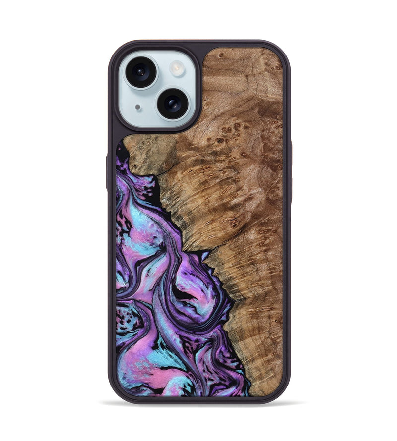 iPhone 15 Wood Phone Case - Kent (Purple, 807975)