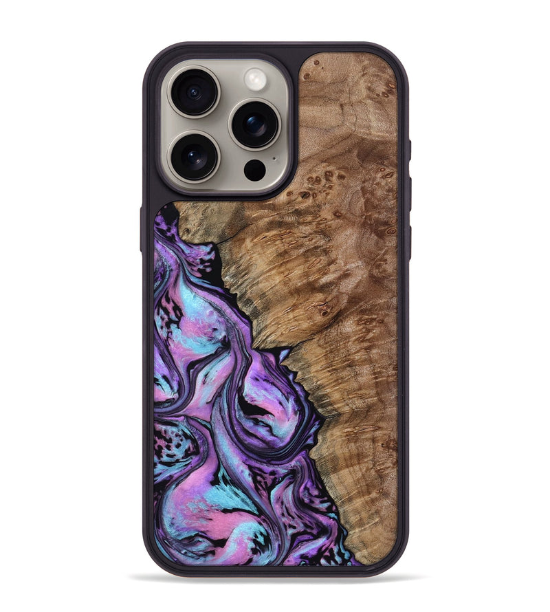 iPhone 15 Pro Max Wood Phone Case - Kent (Purple, 807975)