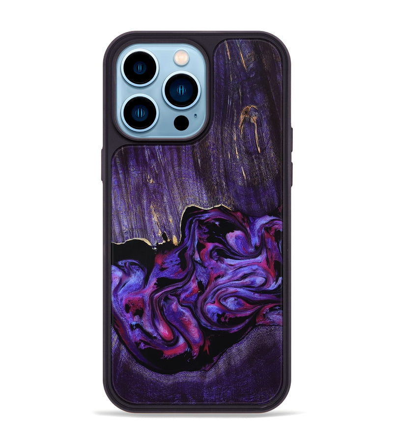 iPhone 14 Pro Max Wood Phone Case - Adam (Purple, 807976)