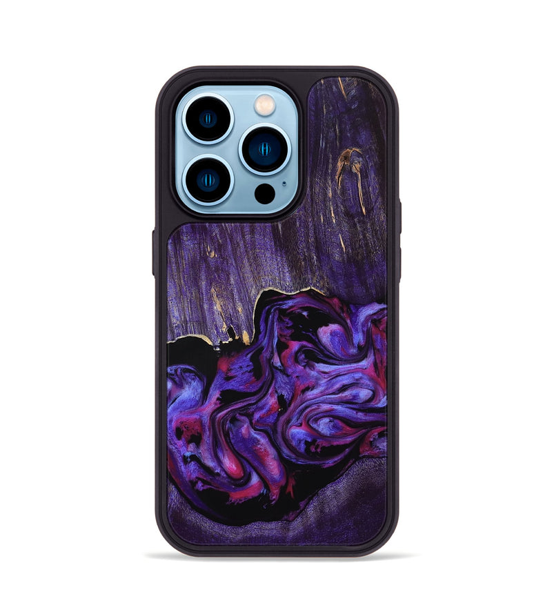iPhone 14 Pro Wood Phone Case - Adam (Purple, 807976)