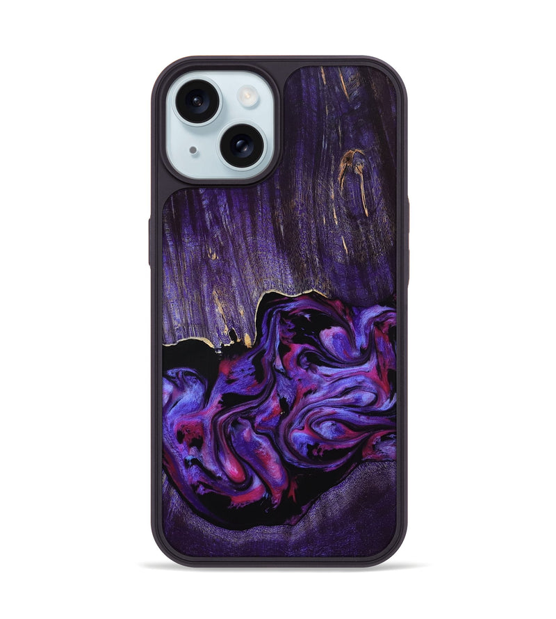iPhone 15 Wood Phone Case - Adam (Purple, 807976)