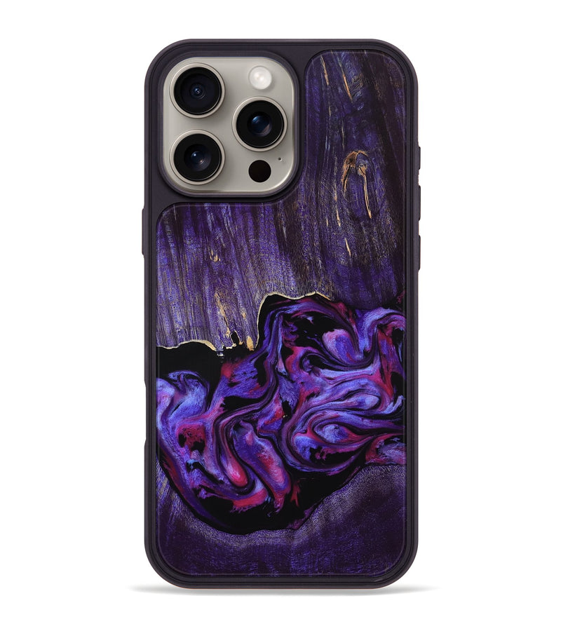 iPhone 16 Pro Max Wood Phone Case - Adam (Purple, 807976)