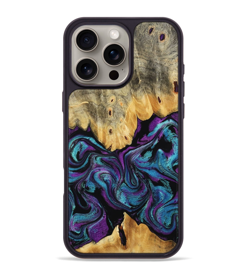 iPhone 16 Pro Max Wood Phone Case - Lum (Purple, 807977)