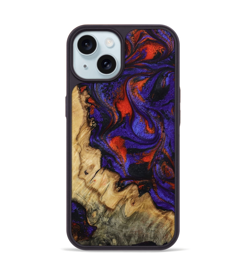 iPhone 15 Wood Phone Case - Clemmie (Purple, 807978)