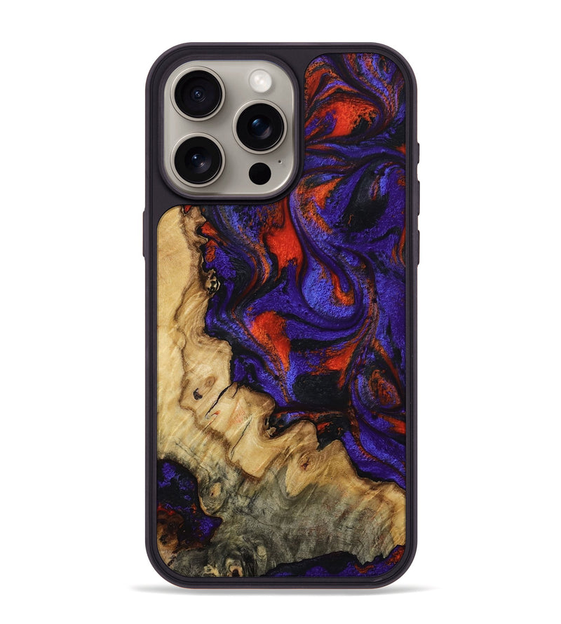 iPhone 15 Pro Max Wood Phone Case - Clemmie (Purple, 807978)