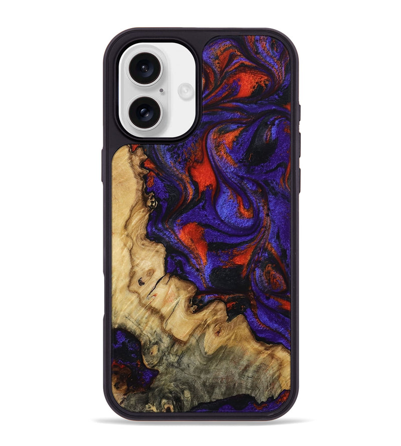 iPhone 16 Plus Wood Phone Case - Clemmie (Purple, 807978)
