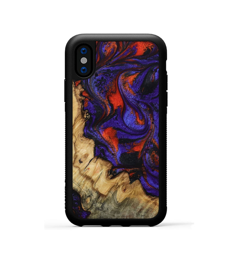 iPhone Xs Wood Phone Case - Clemmie (Purple, 807978)