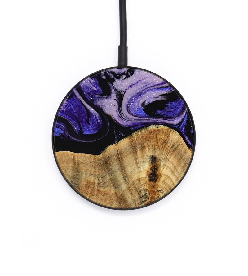 Circle Wood Wireless Charger - Myranda (Purple, 807979)