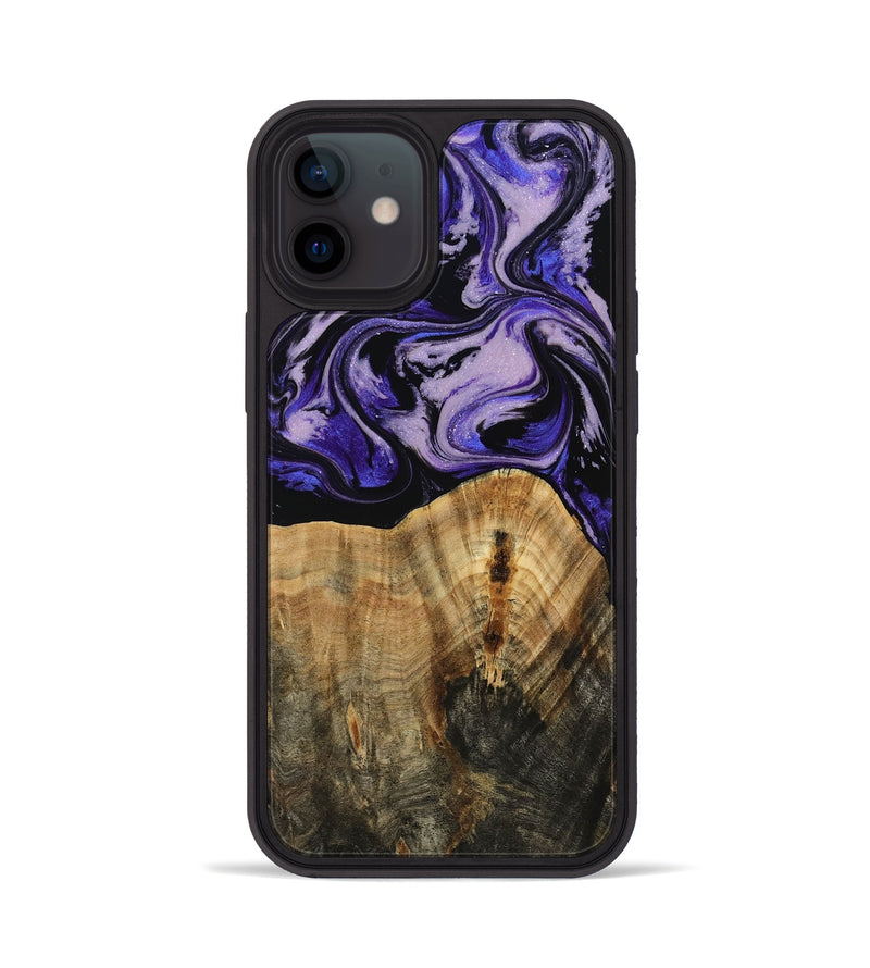 iPhone 12 Wood Phone Case - Myranda (Purple, 807979)