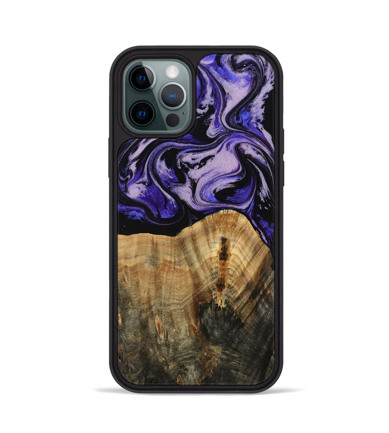 iPhone 12 Pro Wood Phone Case - Myranda (Purple, 807979)