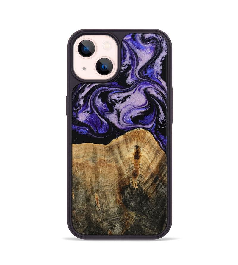iPhone 14 Wood Phone Case - Myranda (Purple, 807979)