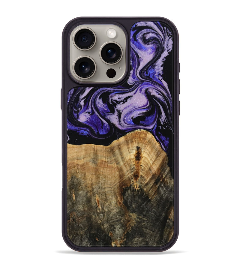 iPhone 16 Pro Max Wood Phone Case - Myranda (Purple, 807979)