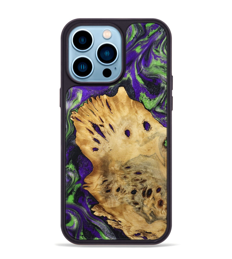 iPhone 14 Pro Max Wood Phone Case - Mason (Purple, 807980)