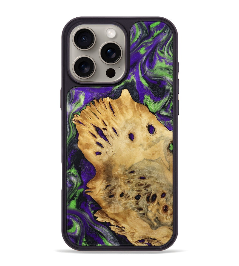 iPhone 16 Pro Max Wood Phone Case - Mason (Purple, 807980)