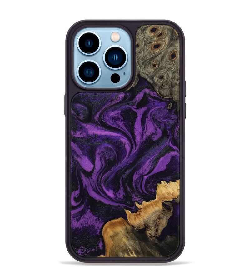 iPhone 14 Pro Max Wood Phone Case - Avery (Purple, 807981)