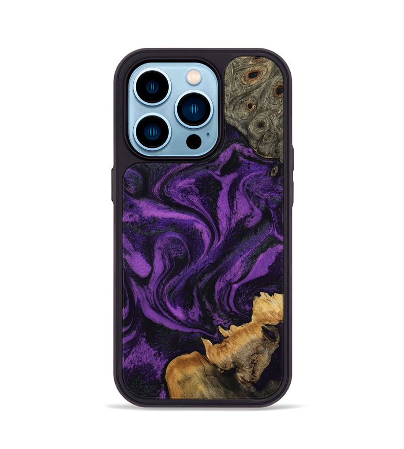 iPhone 14 Pro Wood Phone Case - Avery (Purple, 807981)