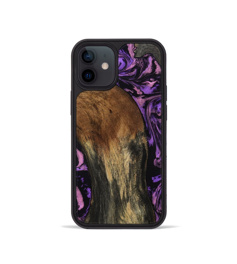 iPhone 12 mini Wood Phone Case - Emile (Purple, 807982)