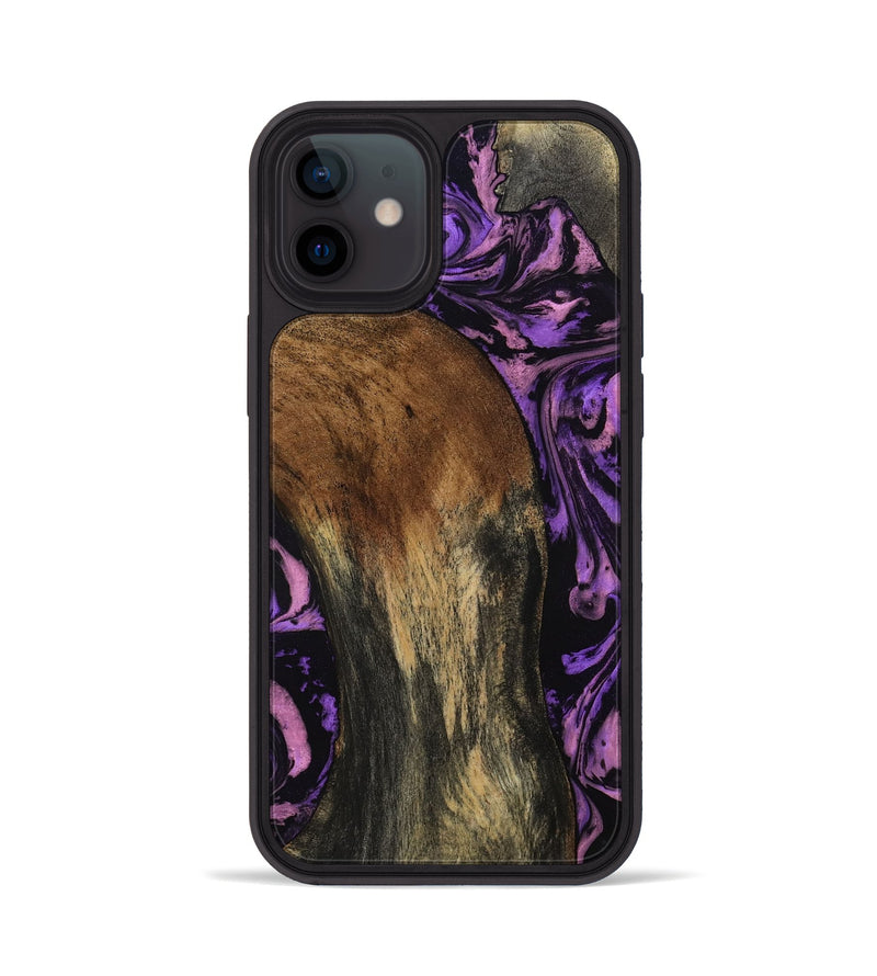 iPhone 12 Wood Phone Case - Emile (Purple, 807982)