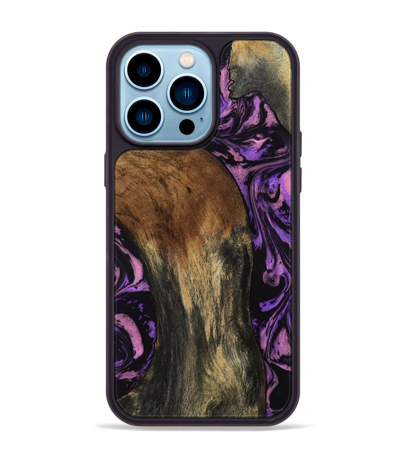 iPhone 14 Pro Max Wood Phone Case - Emile (Purple, 807982)