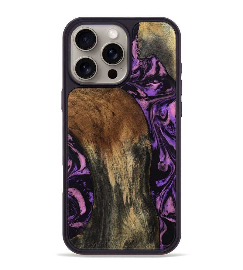 iPhone 16 Pro Max Wood Phone Case - Emile (Purple, 807982)