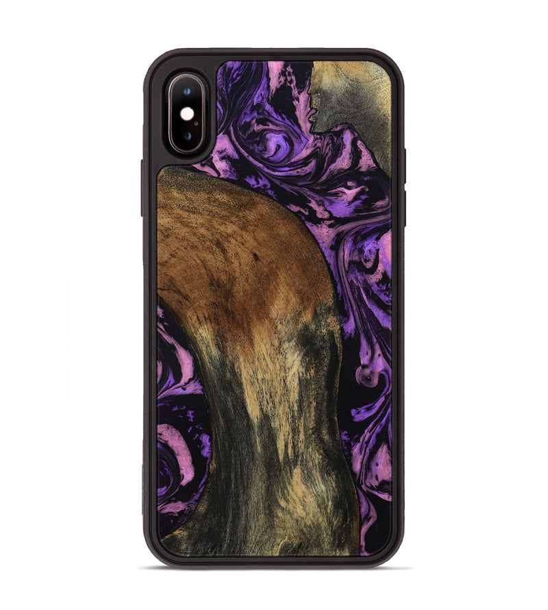 iPhone Xs Max Wood Phone Case - Emile (Purple, 807982)