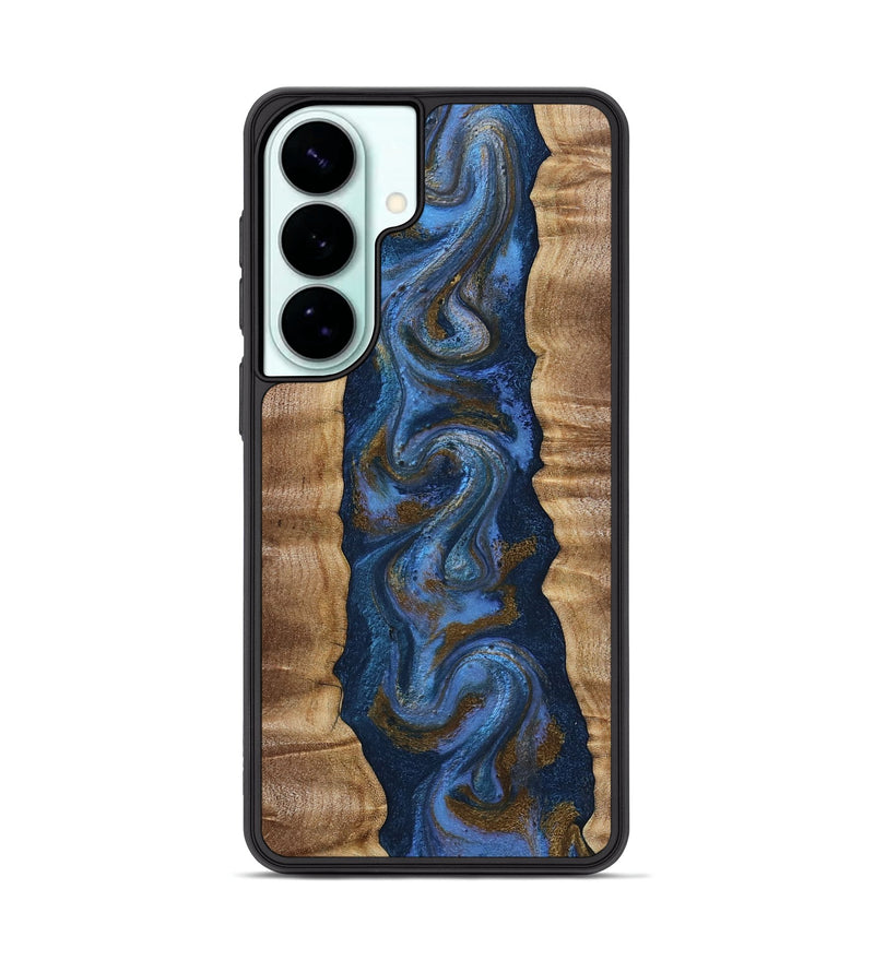 Galaxy S26 Plus Wood Phone Case - Greta (Teal & Gold, 807983)