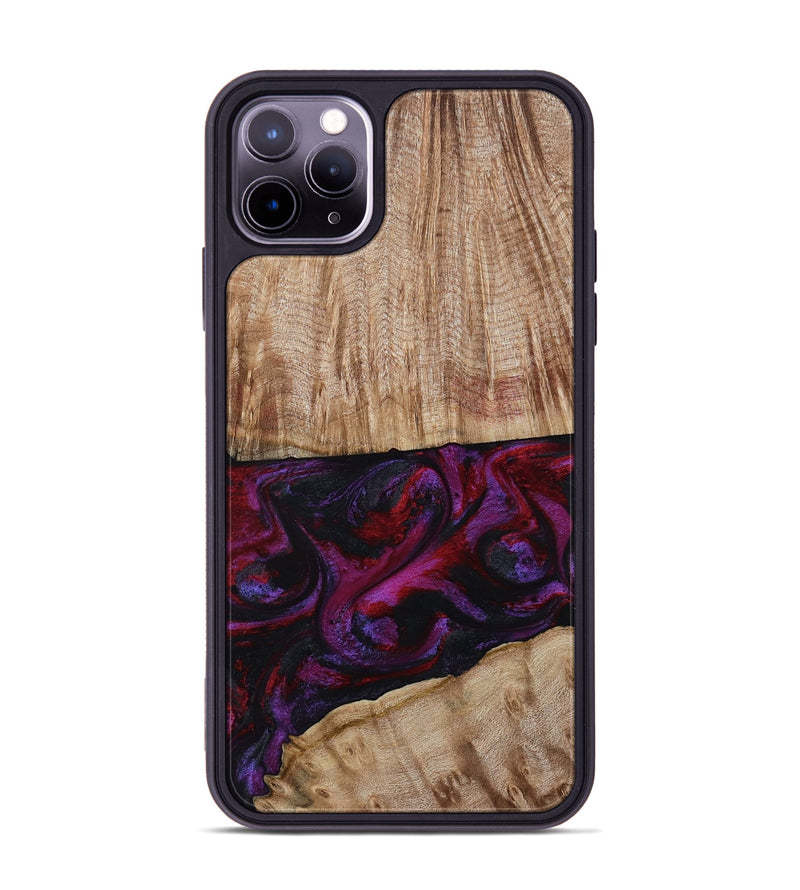iPhone 11 Pro Max Wood Phone Case - Daniel (Purple, 808058)