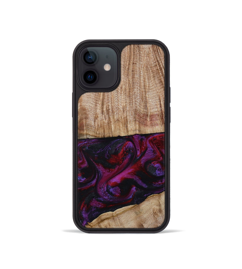 iPhone 12 mini Wood Phone Case - Daniel (Purple, 808058)