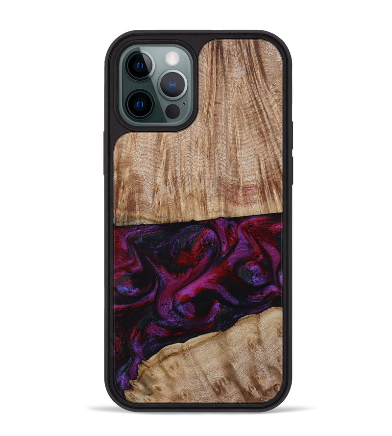 iPhone 12 Pro Max Wood Phone Case - Daniel (Purple, 808058)