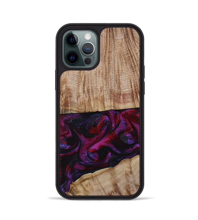 iPhone 12 Pro Wood Phone Case - Daniel (Purple, 808058)