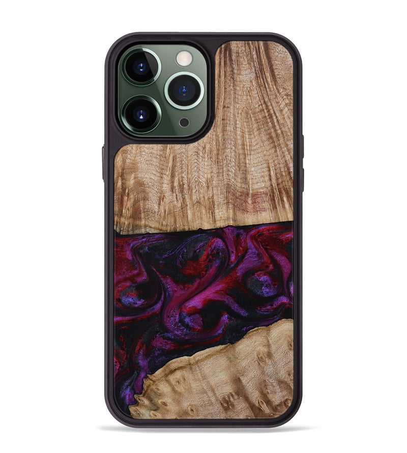 iPhone 13 Pro Max Wood Phone Case - Daniel (Purple, 808058)