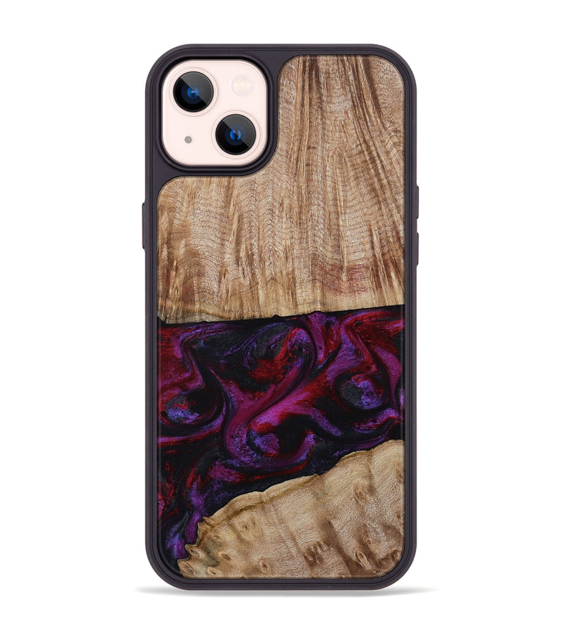 iPhone 14 Plus Wood Phone Case - Daniel (Purple, 808058)