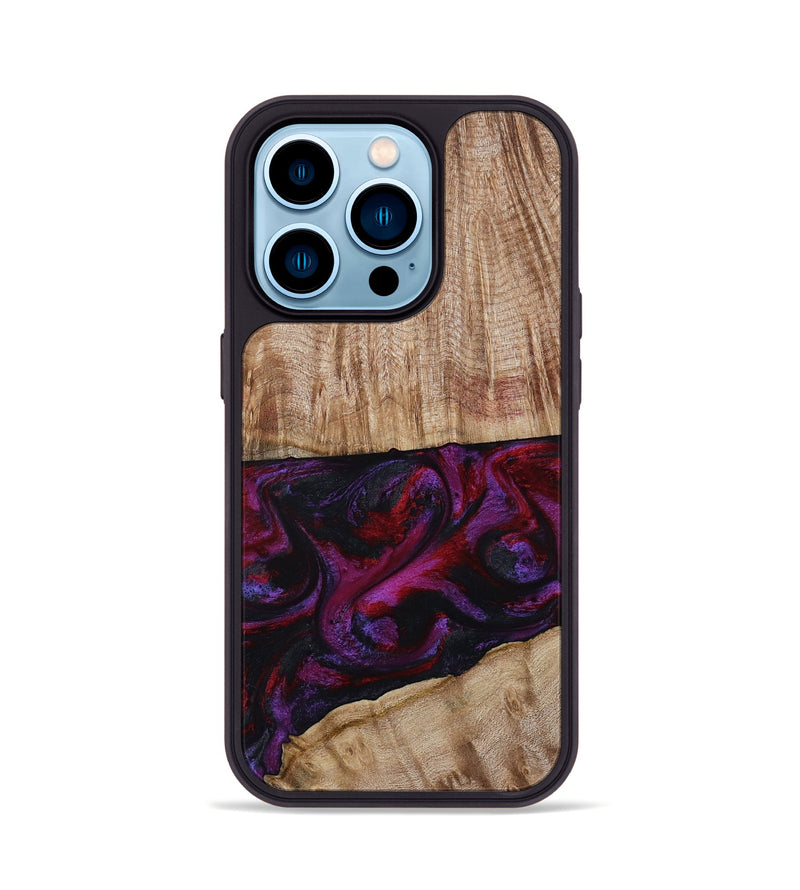 iPhone 14 Pro Wood Phone Case - Daniel (Purple, 808058)