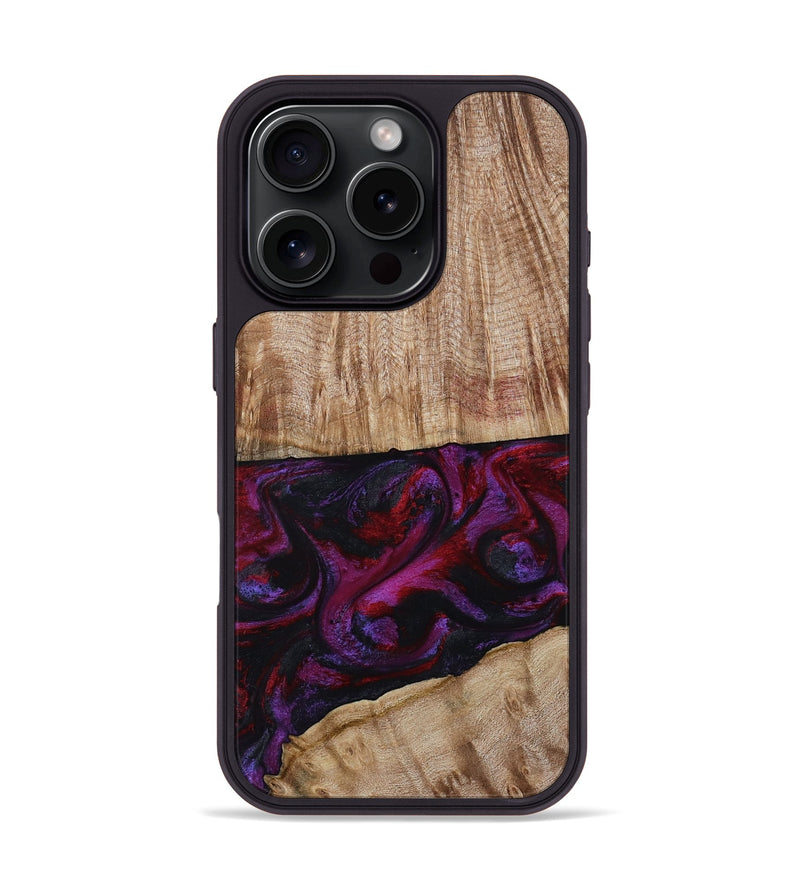 iPhone 16 Pro Wood Phone Case - Daniel (Purple, 808058)