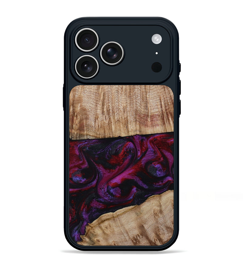 iPhone 17 Pro Max Wood Phone Case - Daniel (Purple, 808058)