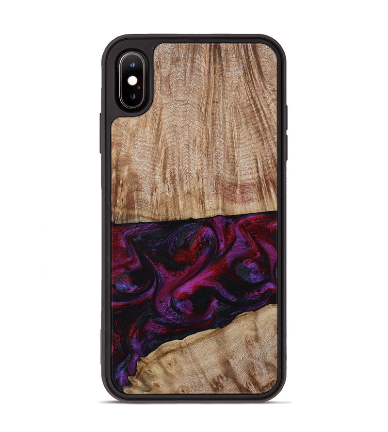 iPhone Xs Max Wood Phone Case - Daniel (Purple, 808058)