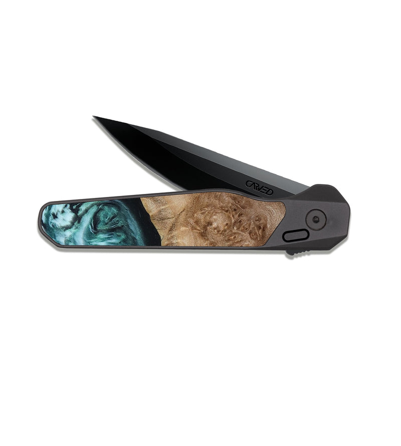 EDC Dark Slate Wood Pocket Knife - Jrue (Green, 808066)