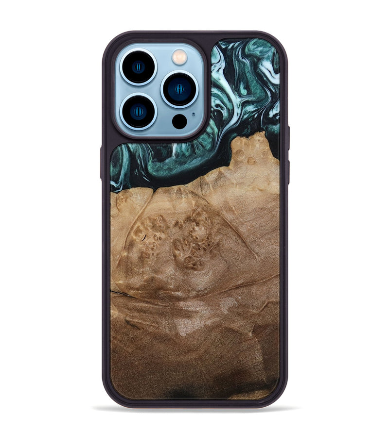 iPhone 14 Pro Max Wood Phone Case - Jrue (Green, 808066)