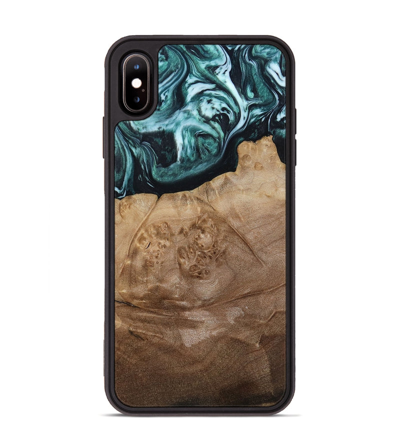 iPhone Xs Max Wood Phone Case - Jrue (Green, 808066)