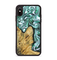 iPhone Xs Max Wood Phone Case - Bettye (Green, 808069)
