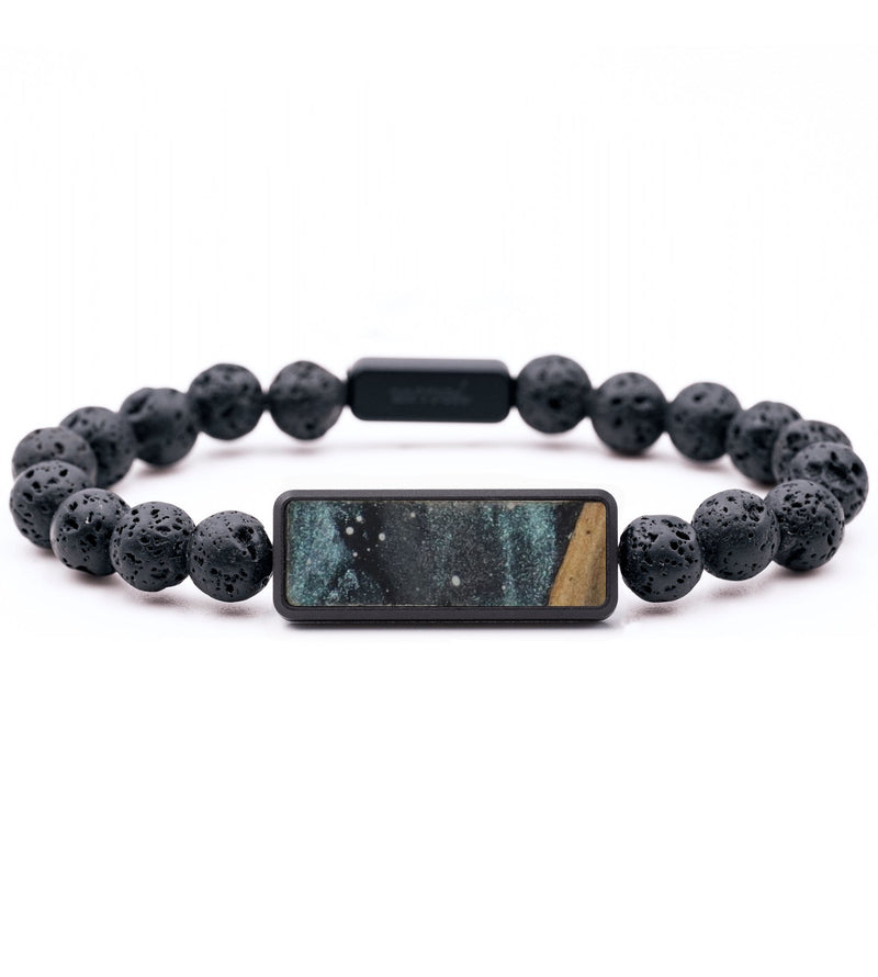 Lava Bead Wood Bracelet - Sean (Cosmos, 808170)