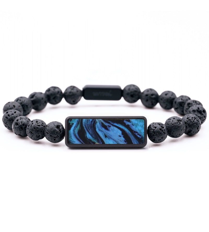 Lava Bead ResinArt Bracelet - Ross (Blue, 808190)